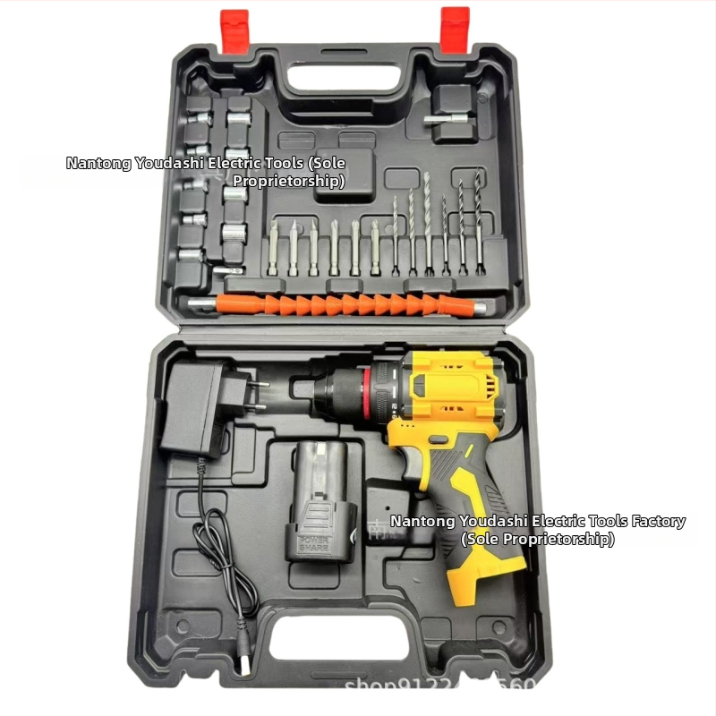 Bezuhlíkové akumulátorové vŕtacie skrutkovač, 2 rýchlosti, upínanie s tromi čeľustami, dopredu-dozadu