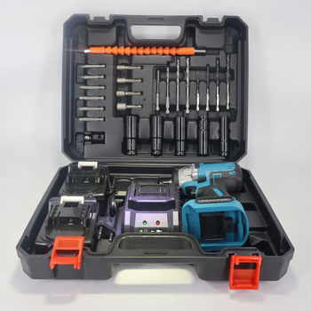 Ütőkulcs, 21V, újratölthető lítium akkumulátor, kefenélküli motorral, nagy nyomaték, autó javítására és famegmunkálásra, 3500 csapás