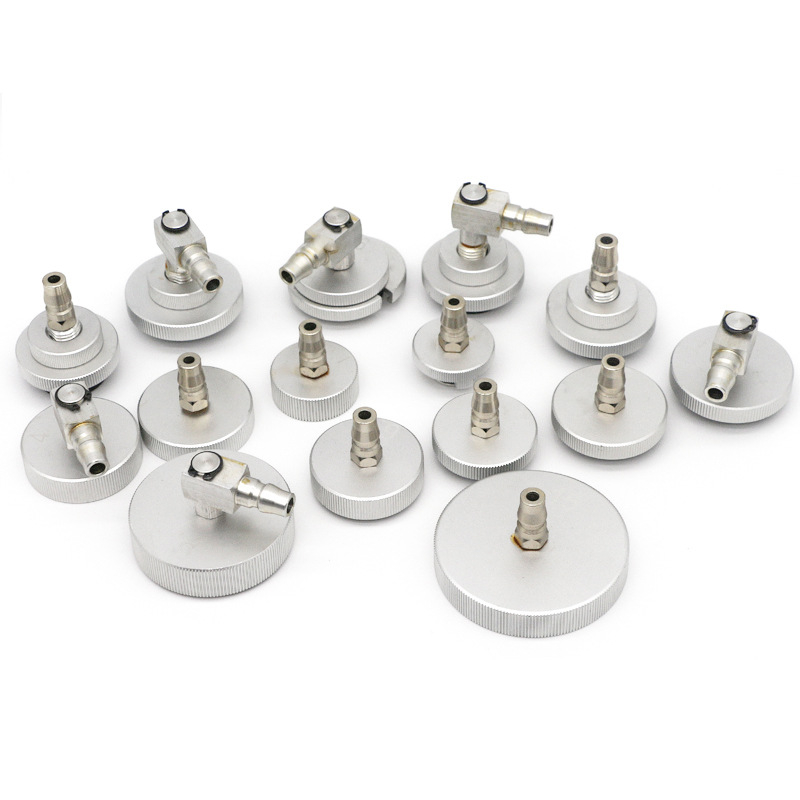 Stabdžių skysčio keitimo įrankių rinkinys su jungties adapteriu, metalinė konstrukcija, mašinų remontui