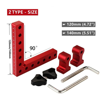 Medienos darbams – 90° kampinis laikiklis panelėms, lydinio plienas, 400 g, 1 rinkinys