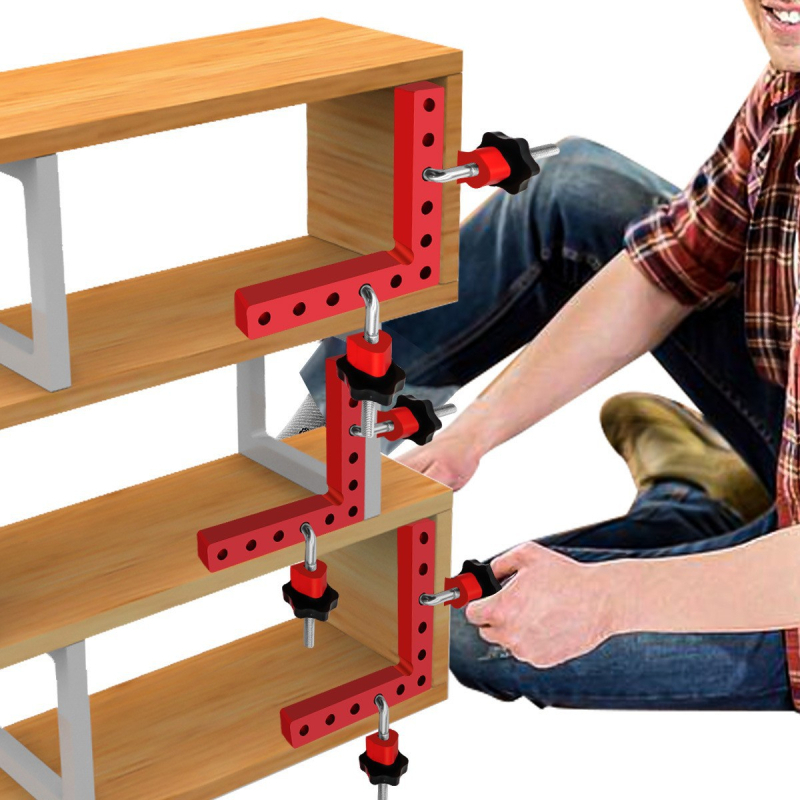 Medienos darbams – 90° kampinis laikiklis panelėms, lydinio plienas, 400 g, 1 rinkinys