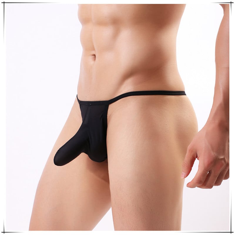 Мъжки стринг бельо от Ice Silk за оформяне на тялото, ниска талия, 80% найлон