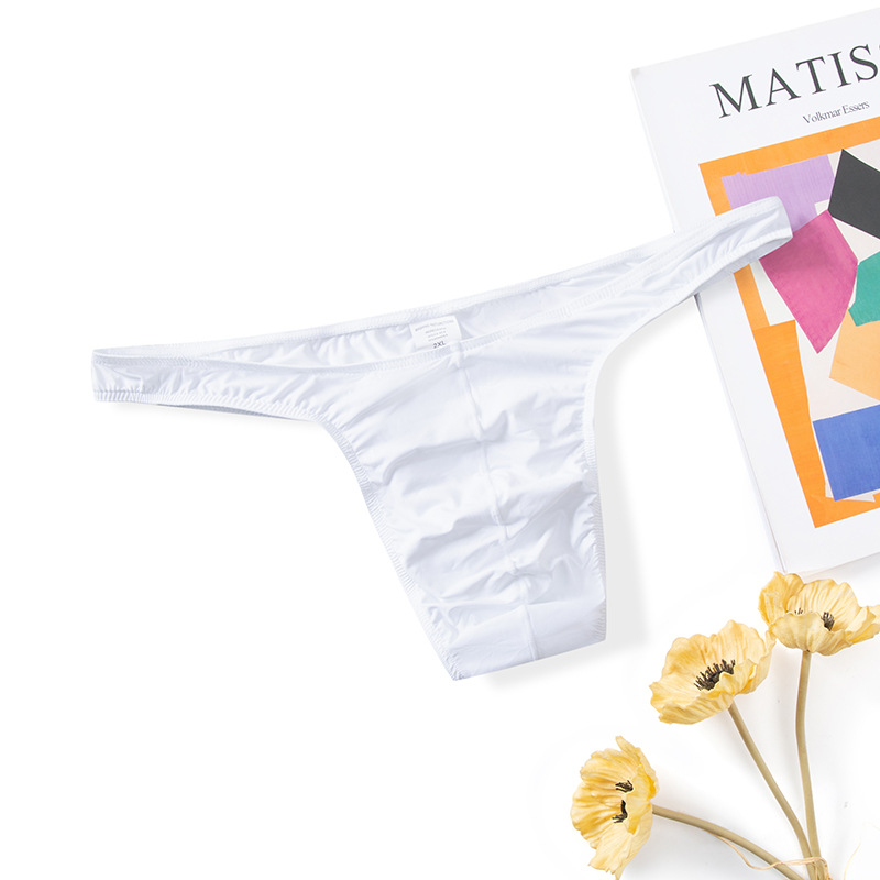 Tangă pentru bărbați din nailon, respirabilă, tricotată, cu buzunar mare în față în formă U și căptușeală din bumbac