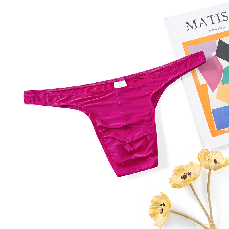 Tangă pentru bărbați din nailon, respirabilă, tricotată, cu buzunar mare în față în formă U și căptușeală din bumbac