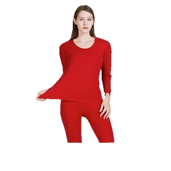 Unisex set termo donjeg rublja od 100% pamuka s antibakterijskom zaštitom, crveni znak godine po zodiju Yu Zhaolin – gornji dio s dugim rukavima i hlače