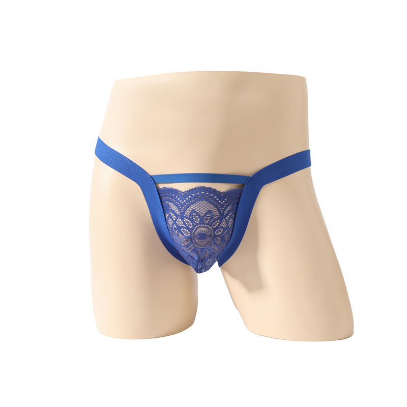 Ανδρικό σέξι εσώρουχο με δαντέλα και ελαστικά ιμάντια — πολυεστερικό ύφασμα, περιεκτικότητα 90–95% πολυεστέρα, μάρκα Izido, κυκλοφορία άνοιξη 2025, συσκευασία: σακούλα