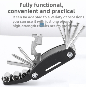 Set alata za popravak bicikla – sklopivi, višenamjenski, alati za popravak guma, set ključeva, marka QY