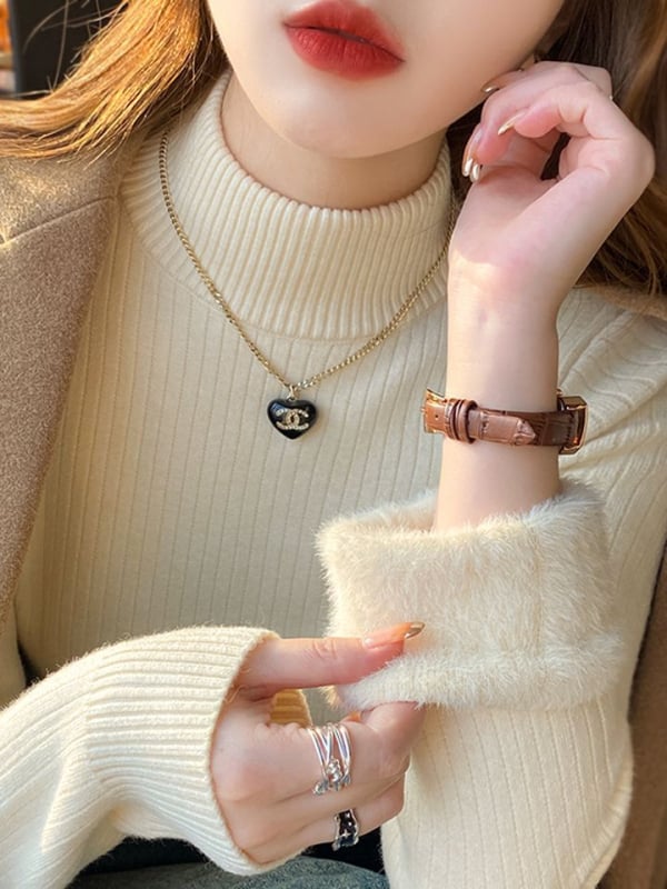 Pulover de damă cu căptușeală de fleece, din bumbac și PU, mâneci raglan, guler rotund, grosime medie