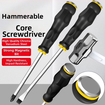 Skrutkovačių komplektas su kryžmine (Phillips) ir plokščia galva, magnetinis, chromo-vanadžio plienas, rankena PP, svoris 0,12 kg