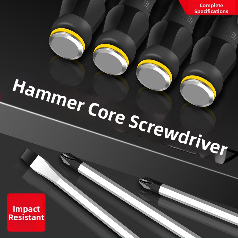 Sada skrutkovačov s krížovou a plochou hlavou, magnetická, z chróm-vanádiovej ocele, rukoväť PP, hmotnosť 0,12 kg