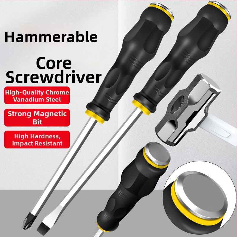 Sada skrutkovačov s krížovou a plochou hlavou, magnetická, z chróm-vanádiovej ocele, rukoväť PP, hmotnosť 0,12 kg