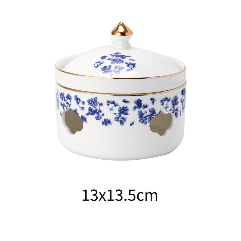 Portselanist hotellilaua serveerimiskomplekt, kolmekomponentne komplekt, hiina stiil, logoga kohandatav, kinkekarp