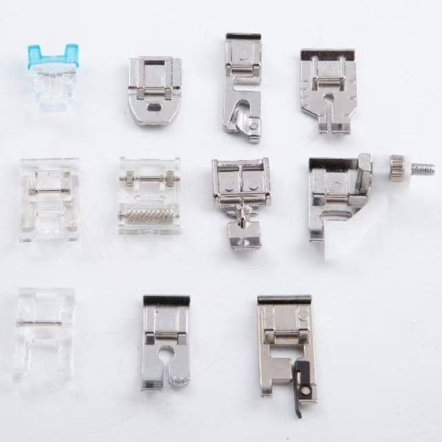 Mini kućni šivaći stroj set dodatne opreme s 11 peta za šivanje (overlock, zatvarač, rub, skriveni šav)