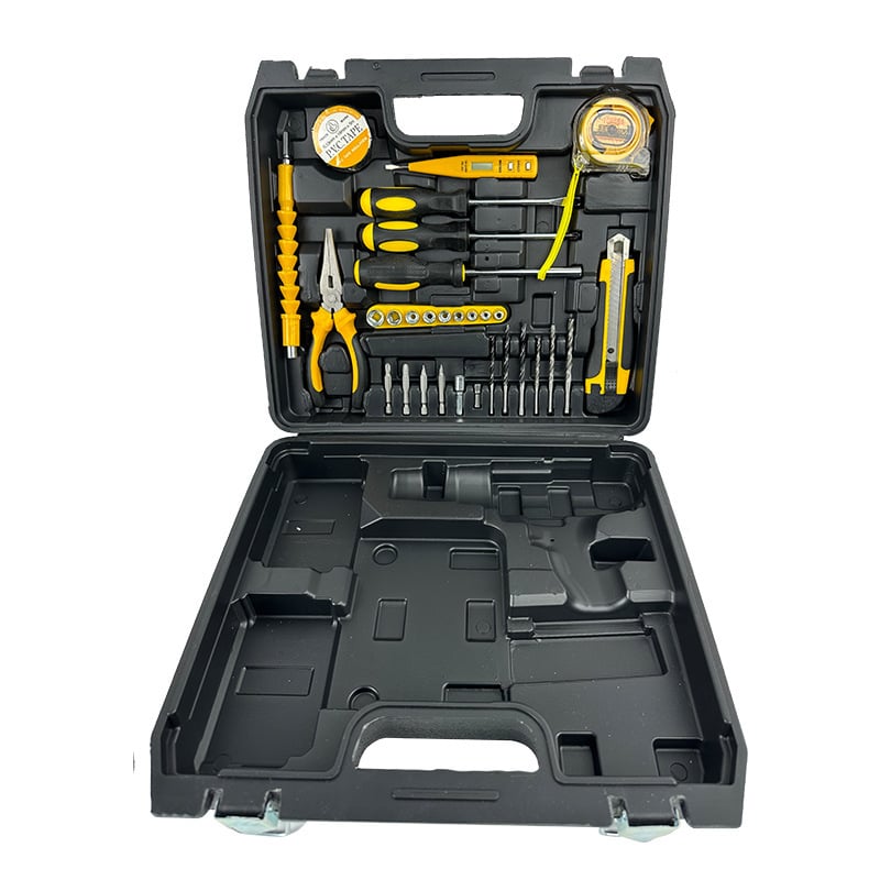 Cordless Impact Wrench and Drill Driver Set — Brushless Motor, Rechargeable Lithium Battery, Two-Speed, Pistol Grip, Universal Chuck