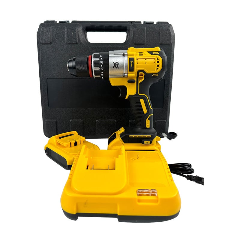 Cordless Impact Wrench and Drill Driver Set — Brushless Motor, Rechargeable Lithium Battery, Two-Speed, Pistol Grip, Universal Chuck