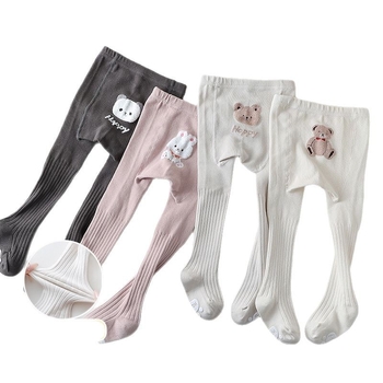 Baba/újszülött unisex pamut leggings állatmintával, csúszásgátló, magas derekú, 76,6% pamut