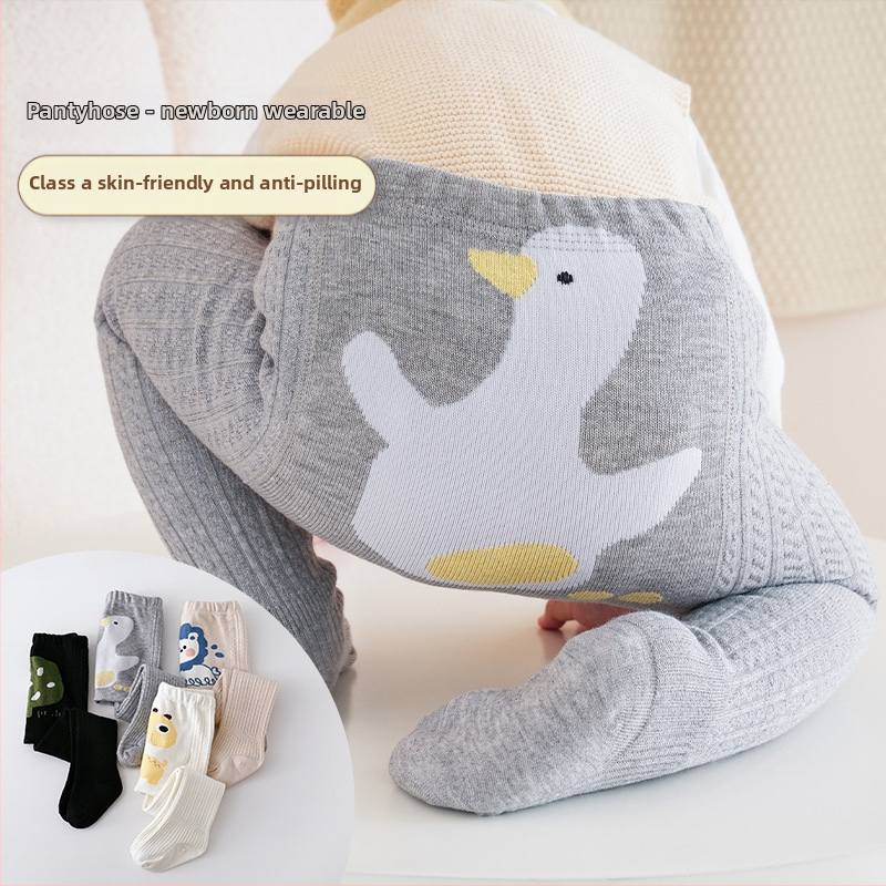 Детски клин за момичета с флис подплата, висок талия, есенно-зимно, 43% акрил, корейски стил, за новородени 0–1 г.