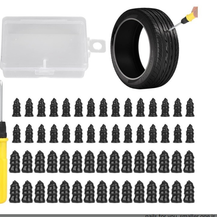 Set za popravak guma s gumenim vijcima – plastična konstrukcija