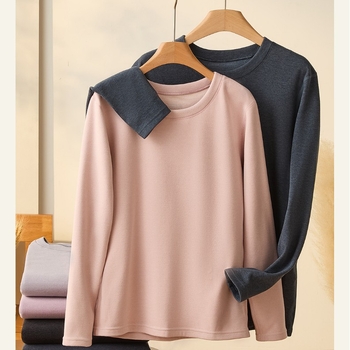 Unisex grafen-velur termo donje rublje s fleec podstavom, infracrveno zagrijavanje, debeo materijal 251–300 g/m², dugi rukavi, okrugli ovratnik, jesensko-zimski par