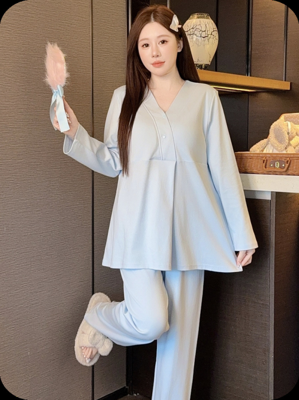 Maitinimo/konfidavimo topas su įdėtomis krūties pagalvėlėmis, ilgomis rankovėmis, Milk Silk audinys (90–95% poliesterio, <30% spandeksas), vasara 2025, japonų-korejiečių laisvas stilius