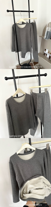 Muški termalni set pidžama — bezšivni, s brusenom tkaninom, visoka elastičnost, vrlo debela tkanina 501-600 g/m², velur podstava, osnovni sloj za nošenje na otvorenom