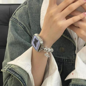 Μεταλλική Pandora-link ζώνη Apple Watch, Dream Catcher στυλ, 18 mm σύνδεση, κούμπωμα snap, συμβατή με Apple, Huawei και άλλους