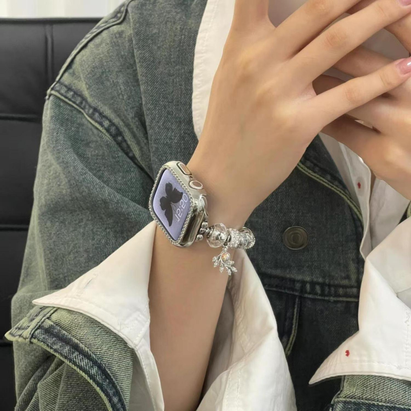 Μεταλλική Pandora-link ζώνη Apple Watch, Dream Catcher στυλ, 18 mm σύνδεση, κούμπωμα snap, συμβατή με Apple, Huawei και άλλους