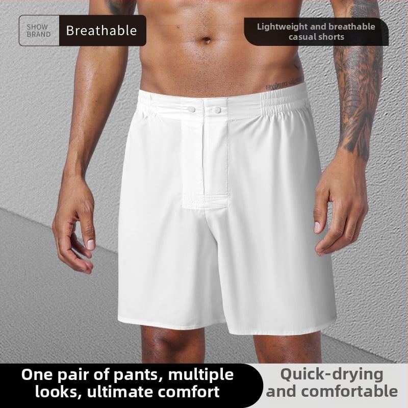 Muške pidžama hlače od poliestera – svilenkasto mekani pleteni materijal, 100% poliester, prozračan, srednji pojas, geometrijski uzorak