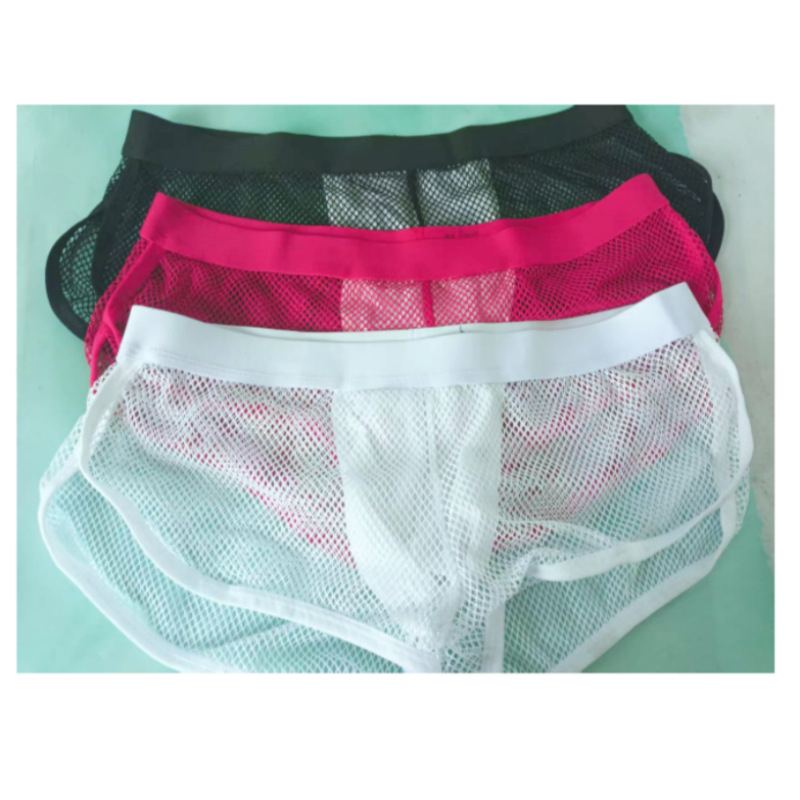 Bezšivno, prozirno mrežasto donje rublje s motivom lišća, niska struka