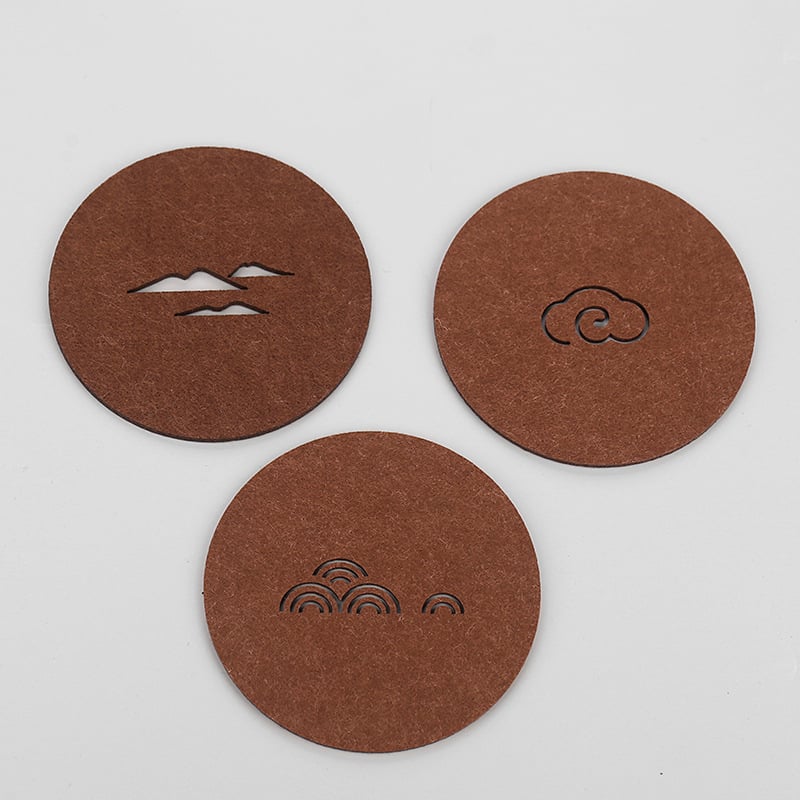 Ringjas filtsist teesalus tee seremonia jaoks, soojusisolaator, libisemisvastane ja imav