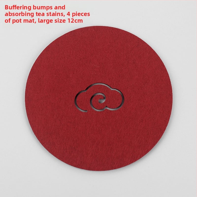 Ringjas filtsist teesalus tee seremonia jaoks, soojusisolaator, libisemisvastane ja imav