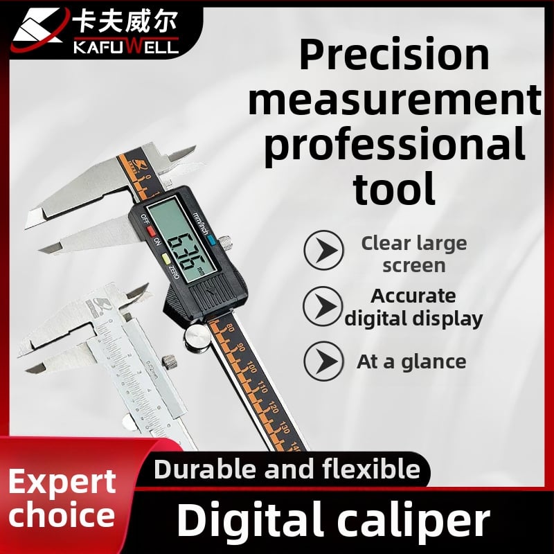 Kraftwell vernier tolómérő digitális kijelzővel, rozsdamentes acél