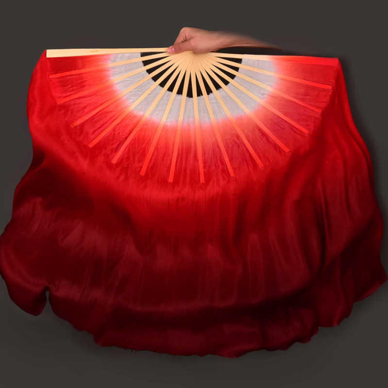 Танцов веер Янге – двустранен копринен реквизит за танц, Бранд Unique; Наличност на склад; Лято 2021