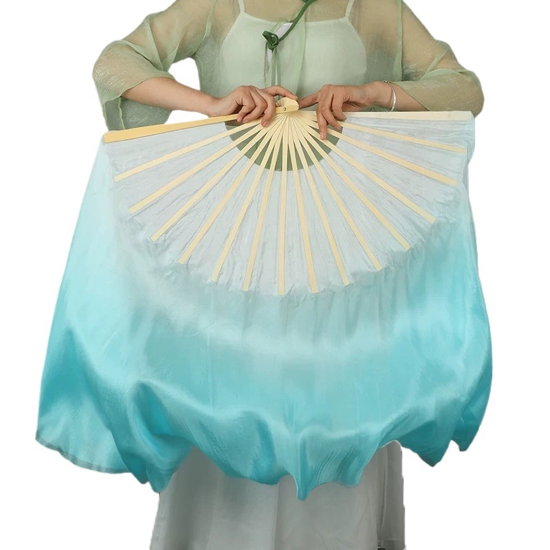 Двустранен танцов фен от естествена коприна за класически танц — Код: F997T9H9JTM6T5, Марка: Other, В наличност, Лято 2021