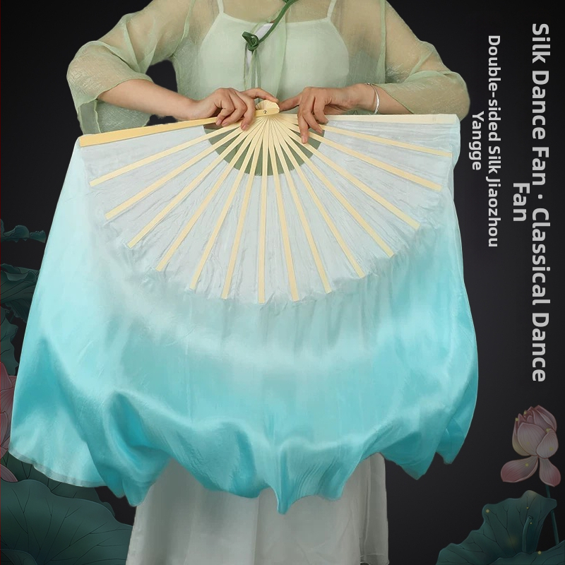 Двустранен танцов фен от естествена коприна за класически танц — Код: F997T9H9JTM6T5, Марка: Other, В наличност, Лято 2021