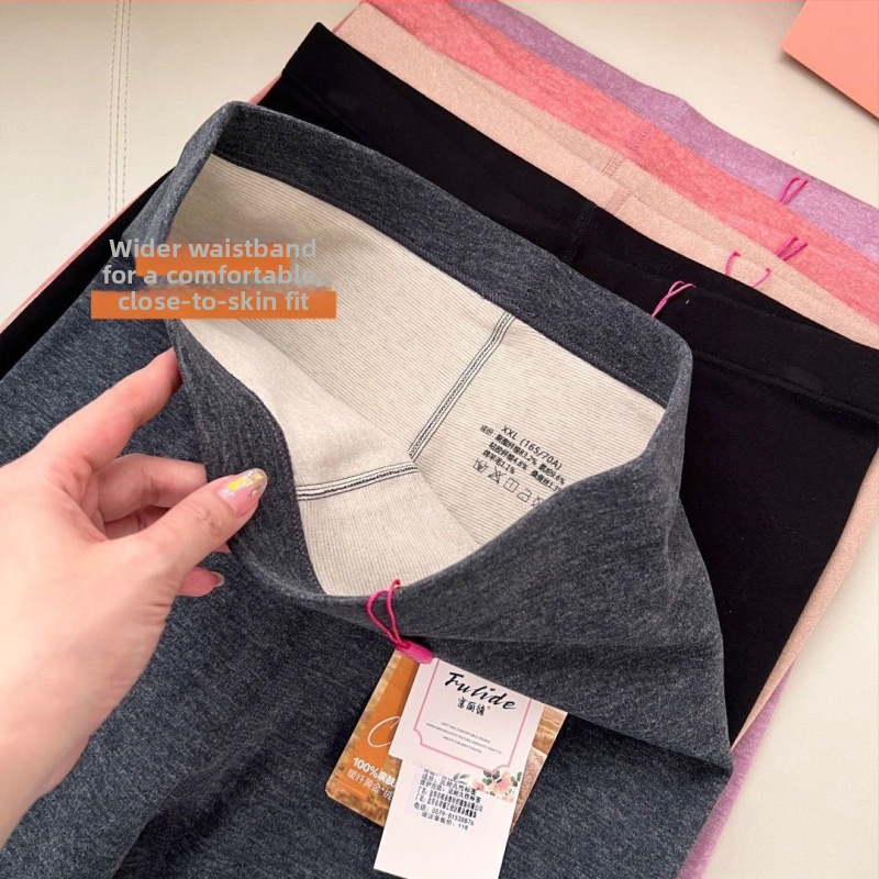 Dámske termálne legíny z vlneného materiálu, vysoký pás, dvojvrstvové, silné teplo, elasticita, anti-pilling