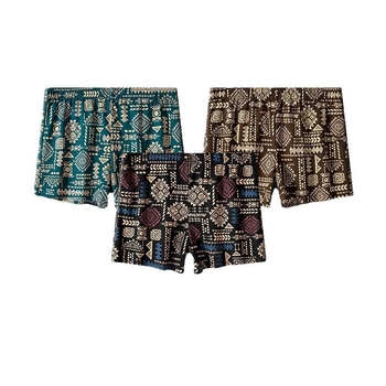 Muške pamučne bokserice, srednji pojas, pletene, prozračne, uzorci: maskirni, cvjetni i gradijentni