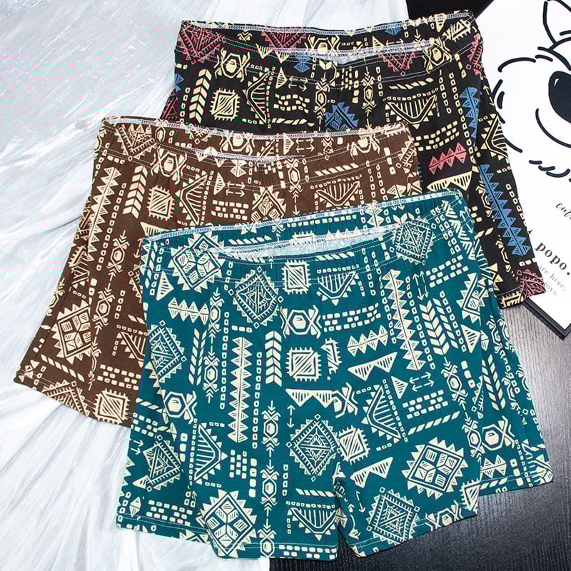 Muške pamučne bokserice, srednji pojas, pletene, prozračne, uzorci: maskirni, cvjetni i gradijentni