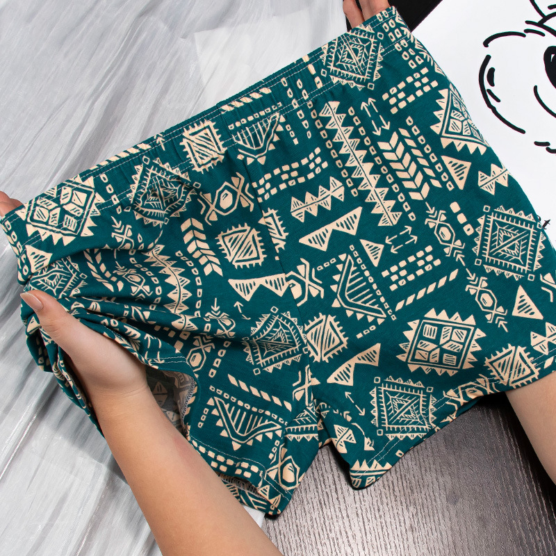 Muške pamučne bokserice, srednji pojas, pletene, prozračne, uzorci: maskirni, cvjetni i gradijentni