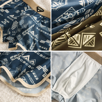 Muške hlačice od ice silk, prozračne, srednji pojas, brzo sušeće, antibakterijske, pleteni materijal, pamukova podstava u preponi