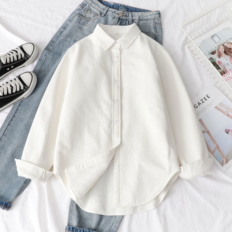 Košuljojakna s fleec podstavom; široka silueta u korejskom stilu; Polo ovratnik; dugi rukavi; duljina 50–65 cm