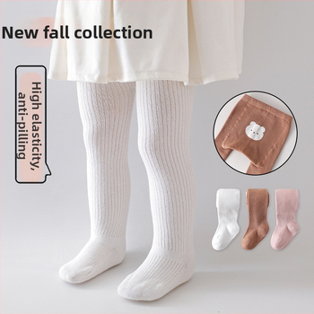 Gyerekeknek szóló pamut leggings magas derekú, állatmintás, teljes hosszúságú, rugalmas derékkal, 1–3 éveseknek, tavasz–ősz időszakra, 2025-ös őszi kollekció