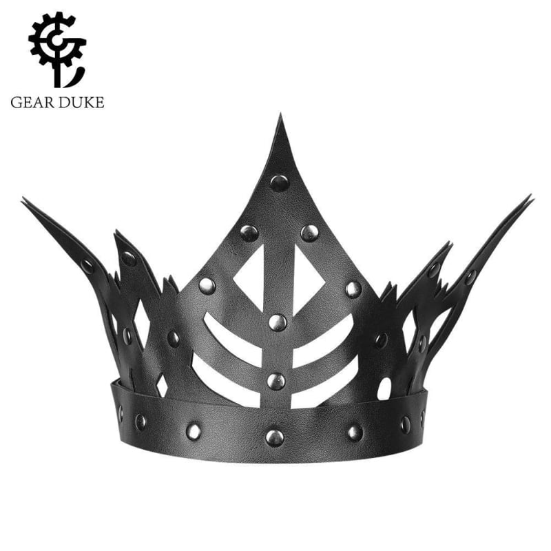 PU kožna glava kruna – gotički stil, neutralni punk – Gear Duke GEARDUKE – odrasli