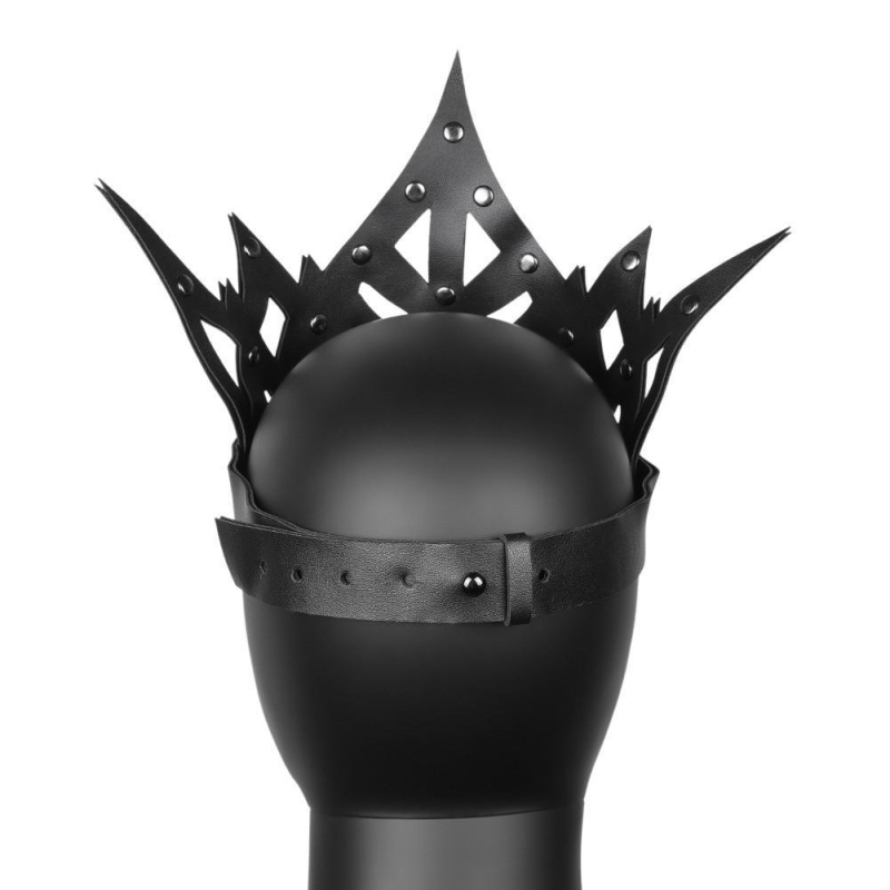 PU kožna glava kruna – gotički stil, neutralni punk – Gear Duke GEARDUKE – odrasli