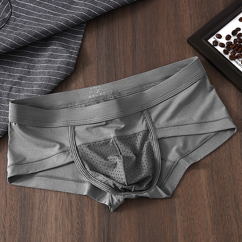 Karenspace muške slipove od viskoze, prozračne, pletene, srednje visine struka