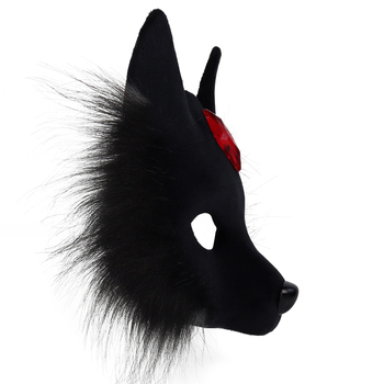 Halloween set ogrlica s repom lisice i maskom pola lica - rekviziti za cosplay, brend Also, odrasli, jesen 2025