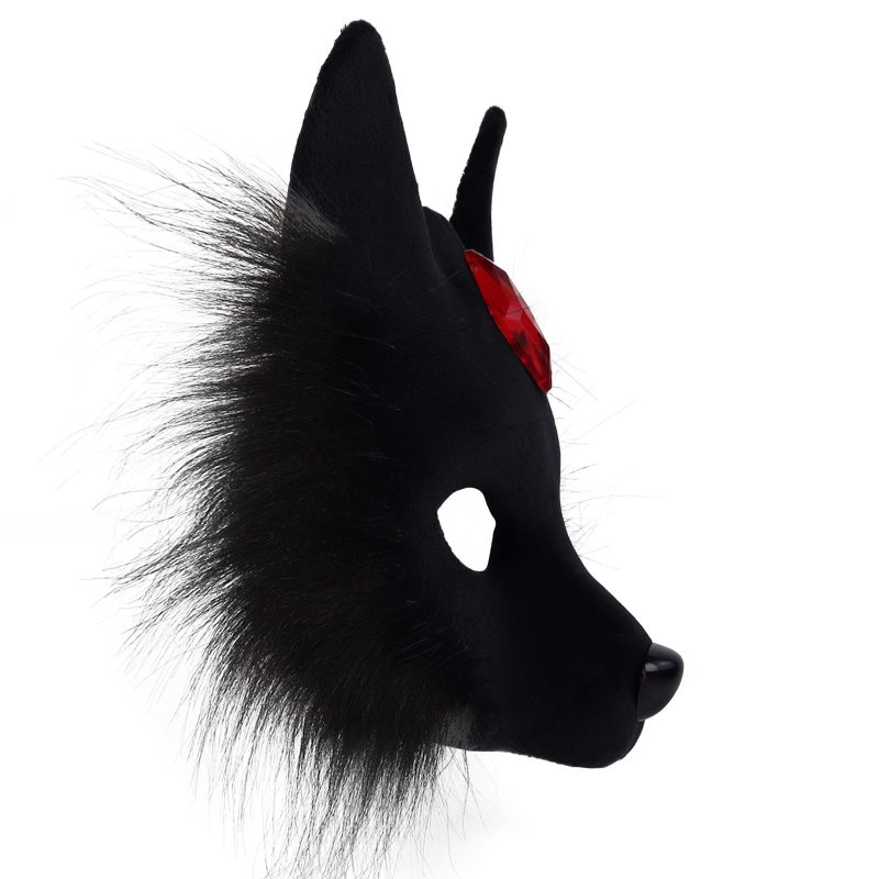 Halloween set ogrlica s repom lisice i maskom pola lica - rekviziti za cosplay, brend Also, odrasli, jesen 2025
