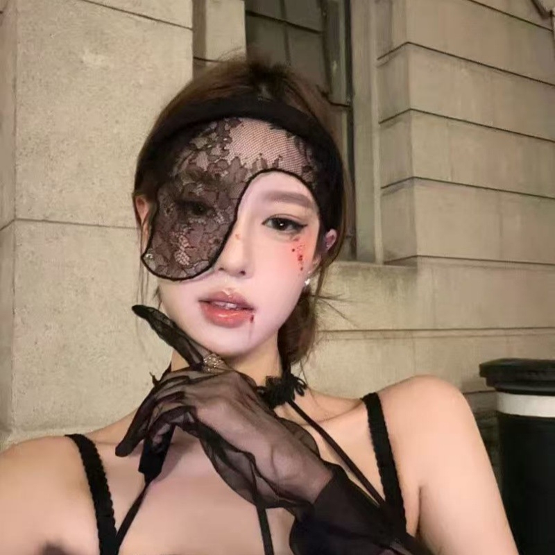 Čipkasta maska za pola lica za Halloween i maškare - za odrasle, izlaz jesen 2025