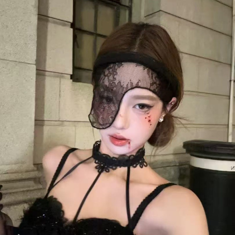 Čipkasta maska za pola lica za Halloween i maškare - za odrasle, izlaz jesen 2025