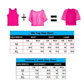 12 részes női halászhálóruha készlet - 80-as évek stílusú felső, mellény, leggings és kiegészítők; poliészter + spandex; PARTY REBEL; játék/animés szerepjátékhoz; tavasz 2024